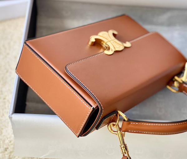 HOT SALE CELIN* BOX TRIOMPHE IN NATURAL CALFSKIN