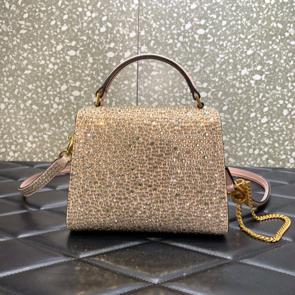 HOT SALE VALENTINO MINI VSLING HANDBAG WITH SPARKLING EMBROIDERY