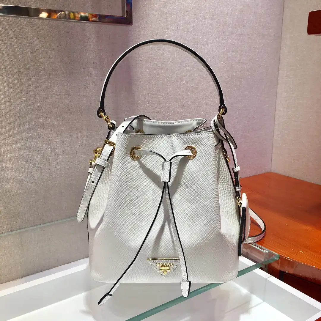 PRADA Saffiano Leather Bucket Bag