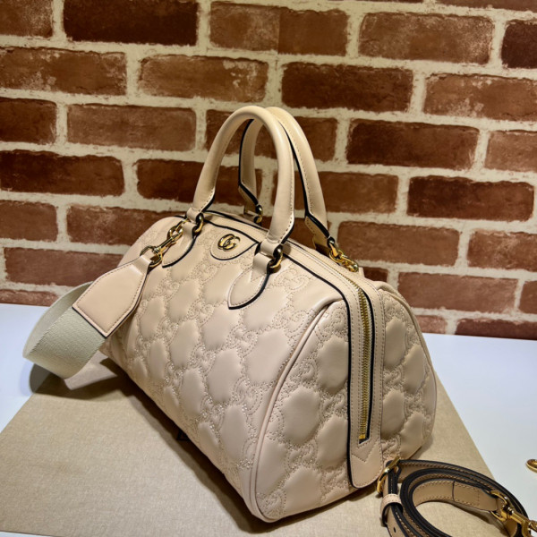 HOT SALE GUCCI GG matelassé leather top handle bag