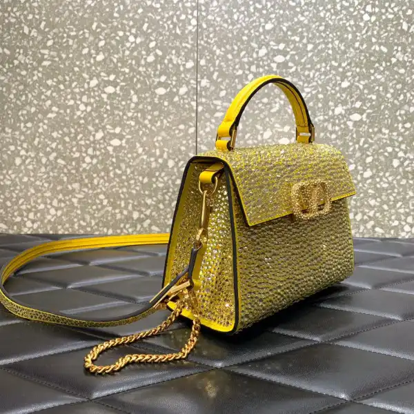 VALENTINO MINI VSLING HANDBAG WITH SPARKLING EMBROIDERY