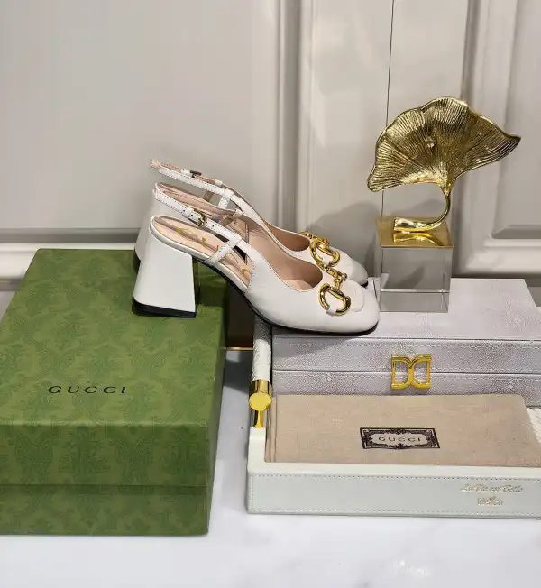 First bag ru GUCCI Women's mid-heel slingback with Horsebit