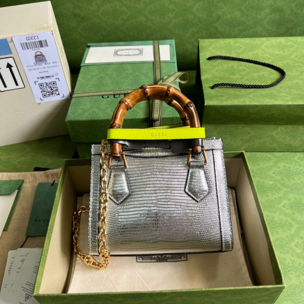 HOT SALE Gucci Diana lizard mini bag