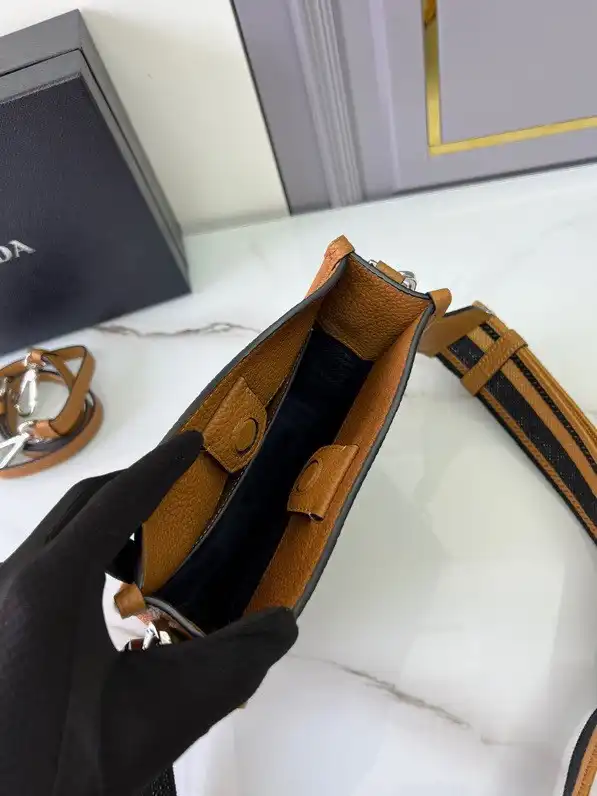 PRADA Leather mini shoulder bag