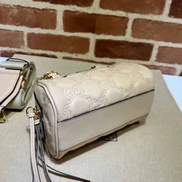 GUCCI GG matelassé leather top handle bag