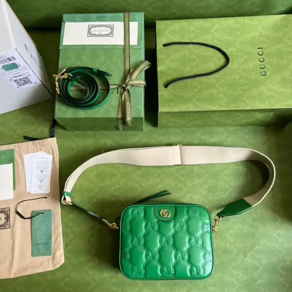 Affordable Gucci GG matelassé leather shoulder bag