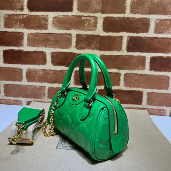 GUCCI GG matelassé leather top handle bag