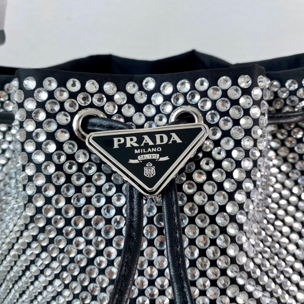 HOT SALE PRADA Satin mini-bag with crystals