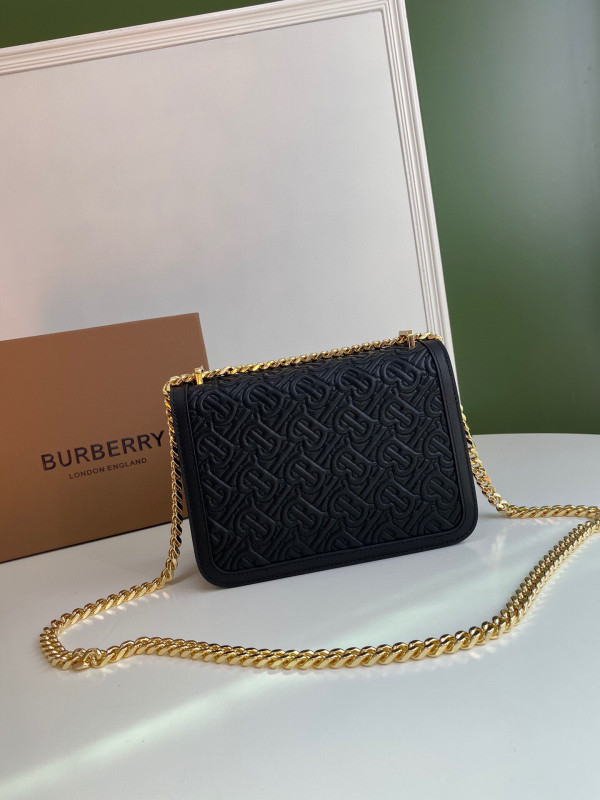 HOT SALE BURBERRY Small Quilted Monogram Lambskin TB Bag