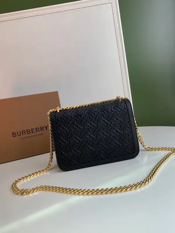 BURBERRY Small Quilted Monogram Lambskin TB Bag