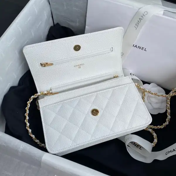 CHANEL CHAIN WALLET CAVIAR NEW EDITION