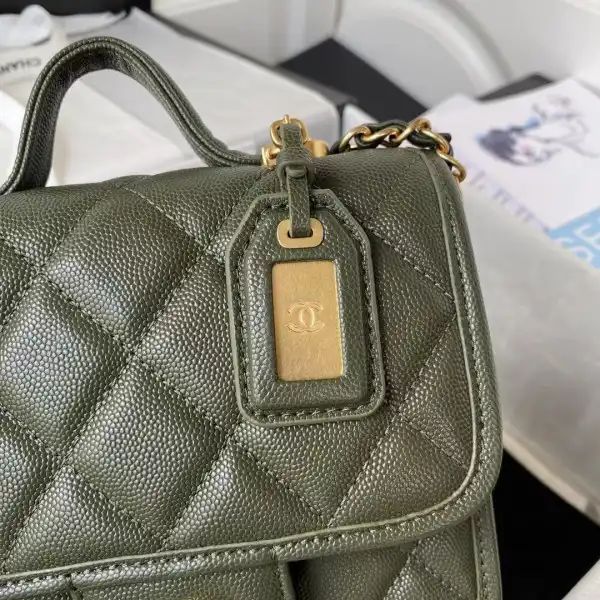 CHANEL SMALL FLAP BAG WITH TOP HANDLE