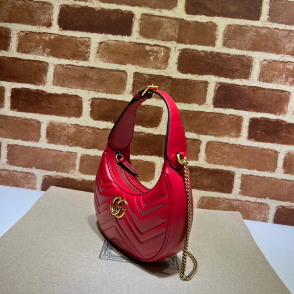 HOT SALE GUCCI GG Marmont half-moon-shaped mini bag