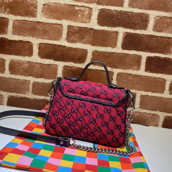 Affordable GUCCI GG Marmont Mini Top Handle Bag