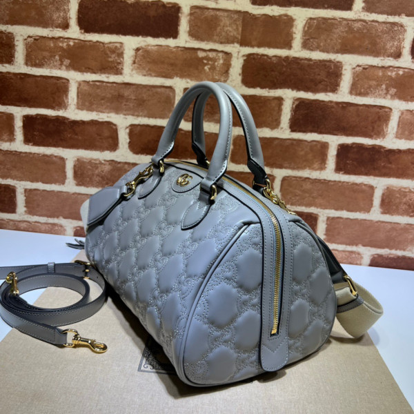 HOT SALE GUCCI GG matelassé leather top handle bag