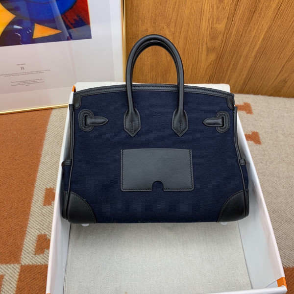 HOT SALE HERMES Cargo Birkin Bag Canvas and Swift 25