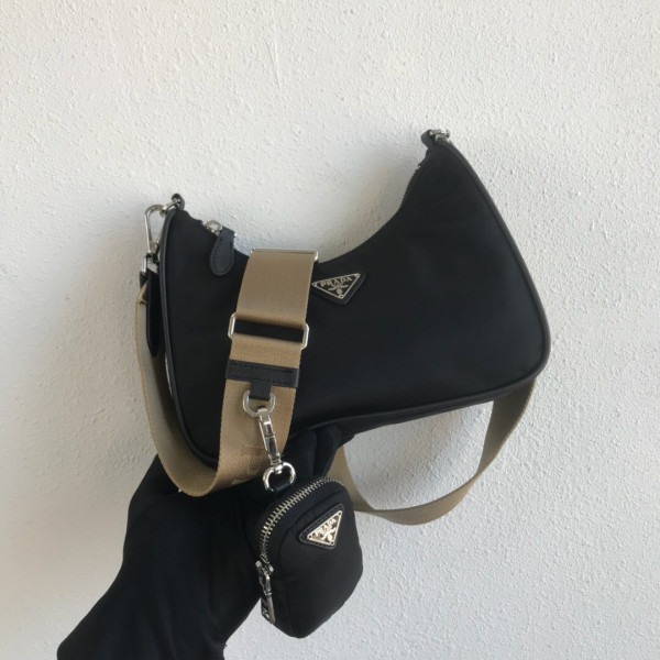 HOT SALE PRADA NYLON HOBO BAG