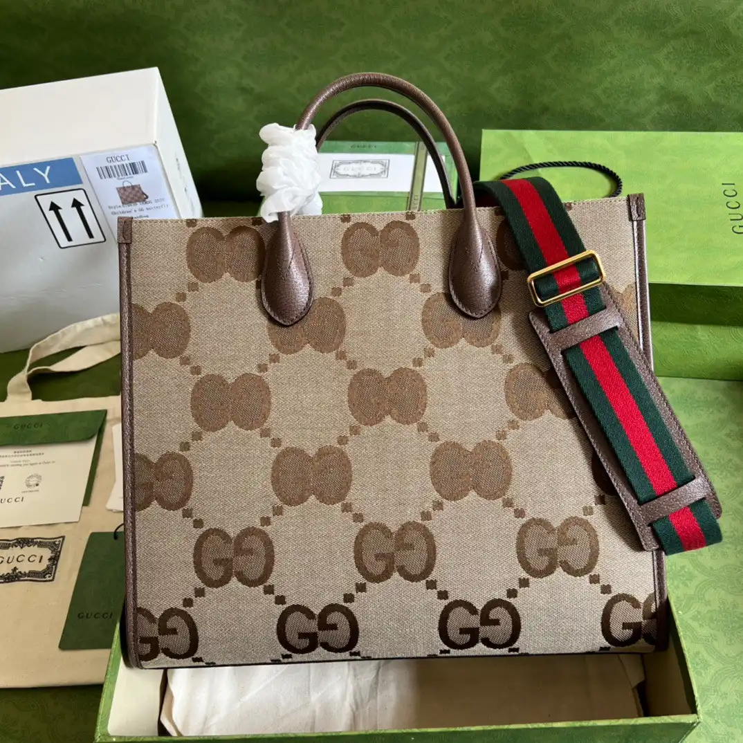 GUCCI Tote bag with jumbo GG