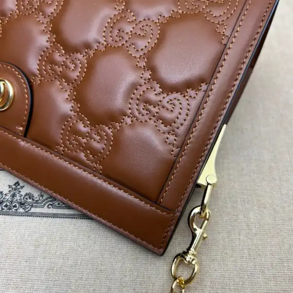 Affordable GUCCI GG matelassé leather shoulder bag