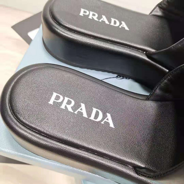 HOT SALE PRADA Nappa leather slides