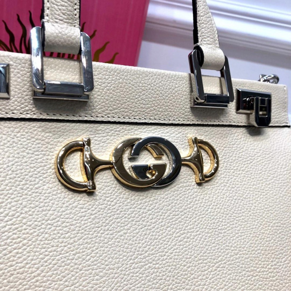 HOT SALE Gucci Zumi grainy leather small top handle bag