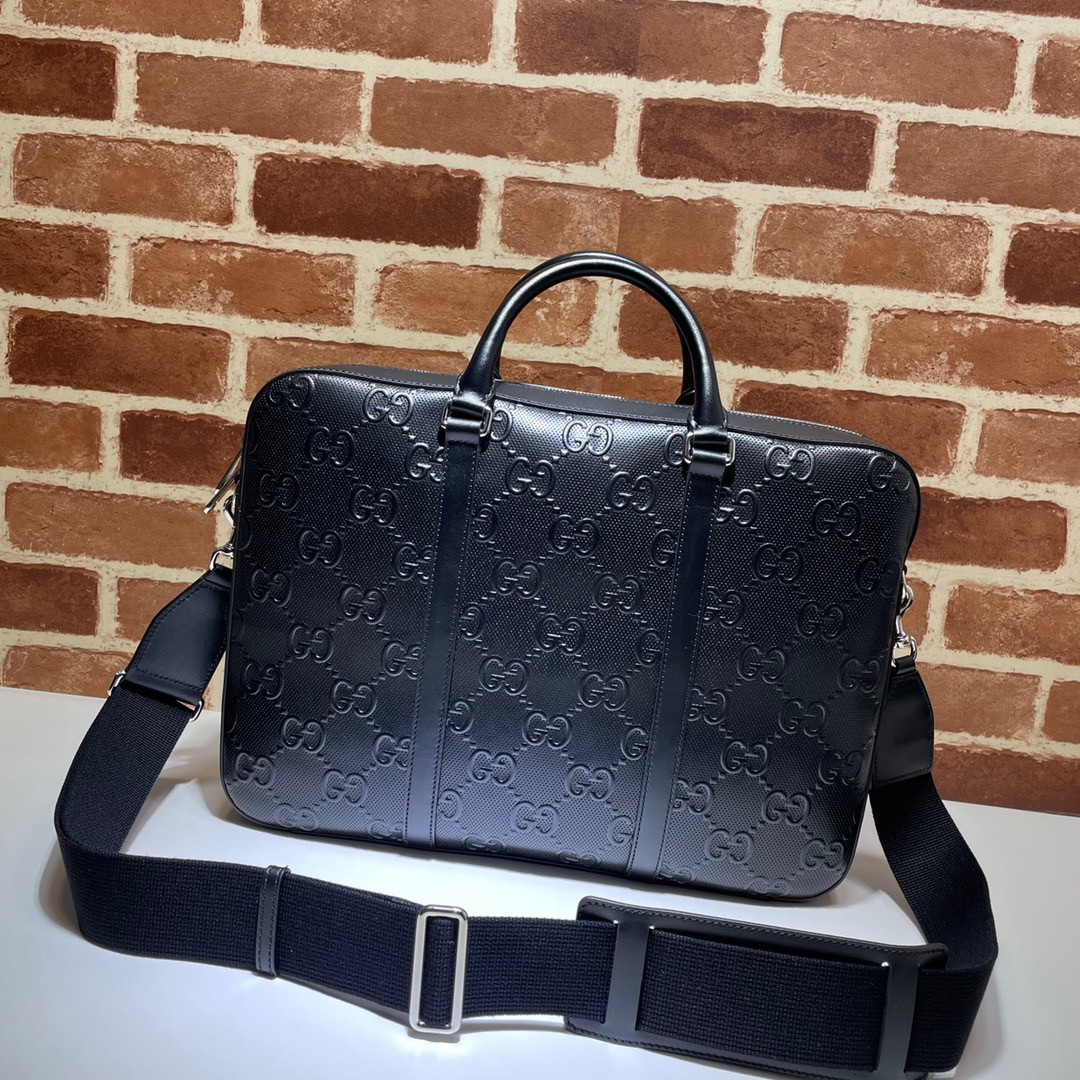 HOT SALE GUCCI GG embossed briefcase