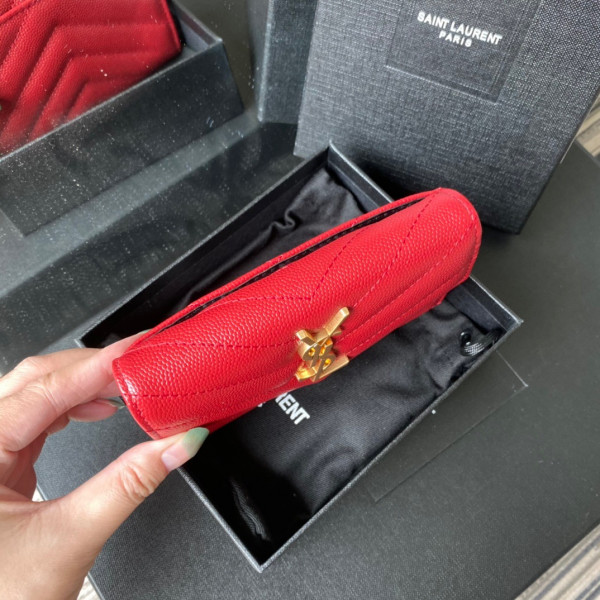 HOT SALE YSL MONOGRAM SMALL ENVELOPE WALLET IN