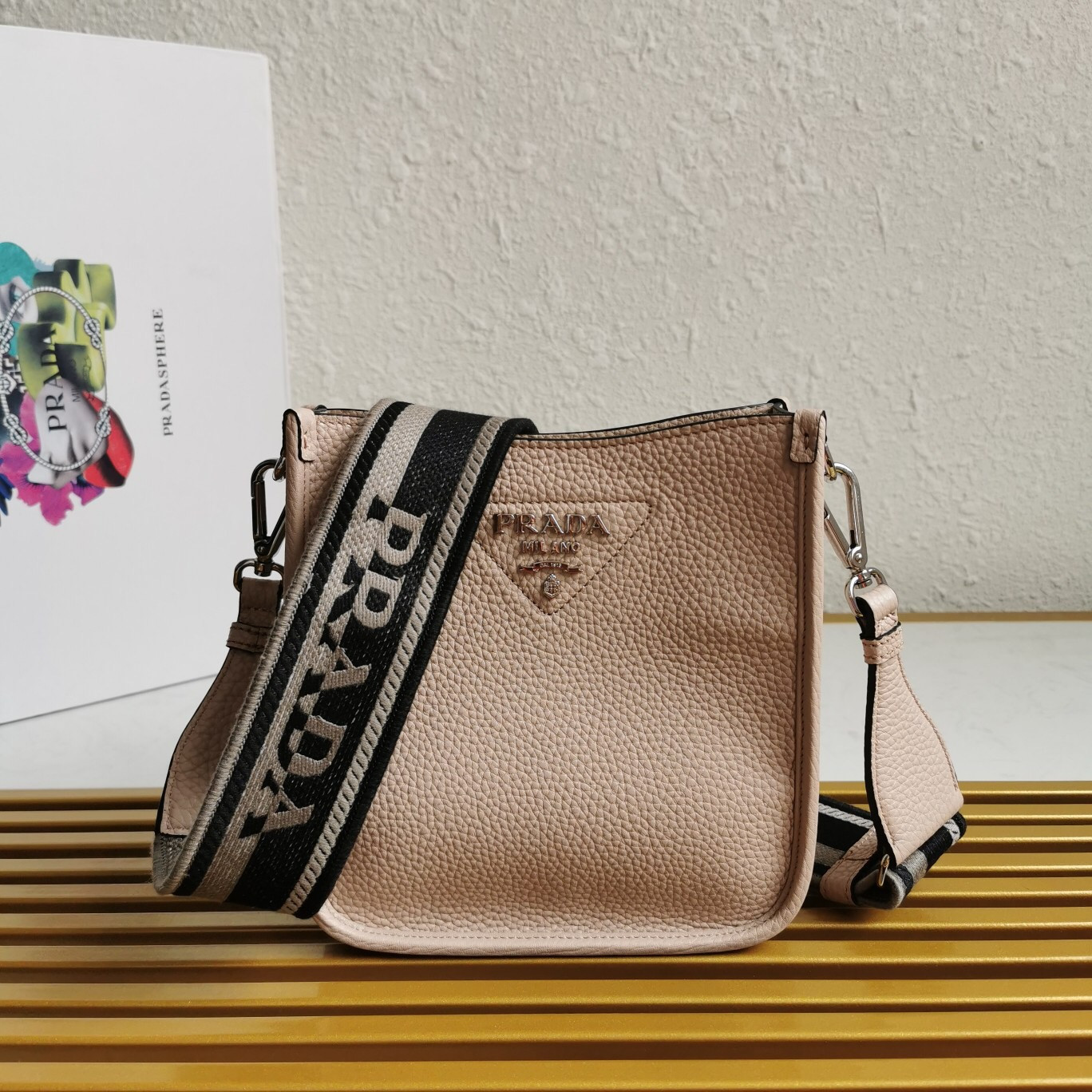 HOT SALE PRADA Leather mini shoulder bag