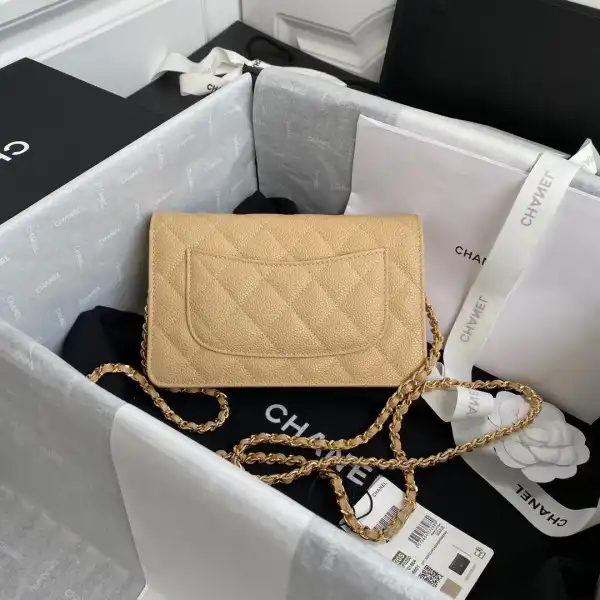 CHANEL CHAIN WALLET CAVIAR NEW EDITION