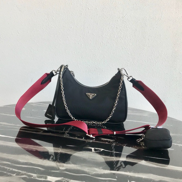 HOT SALE PRADA NYLON HOBO BAG