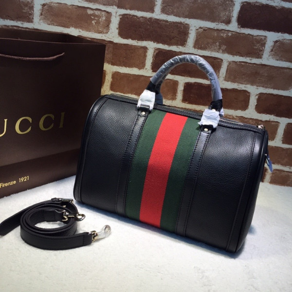 HOT SALE GUCCI Vintage Web Original GG boston bag