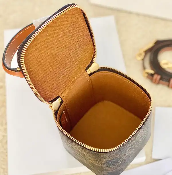 CELIN* MINI VANITY CASE IN TRIOMPHE