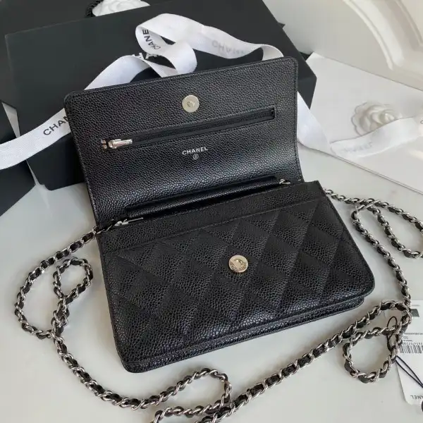 CHANEL CHAIN WALLET CAVIAR NEW EDITION