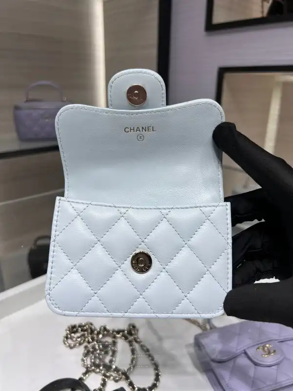 CHANEL FLAP COIN PURSE WITH CHAIN