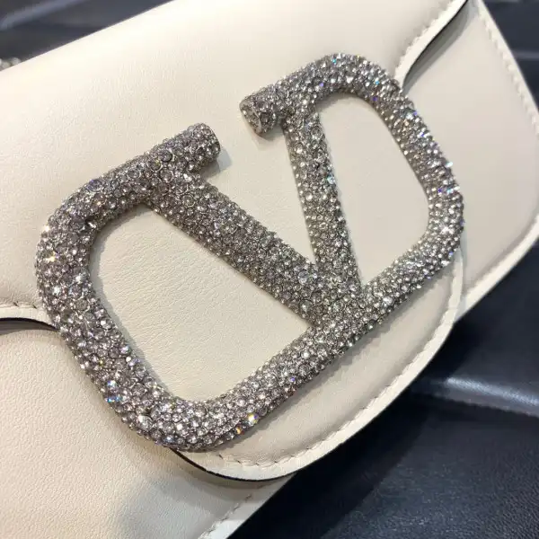 VALENTINO LOCÒ SMALL SHOULDER BAG WITH JEWEL LOGO