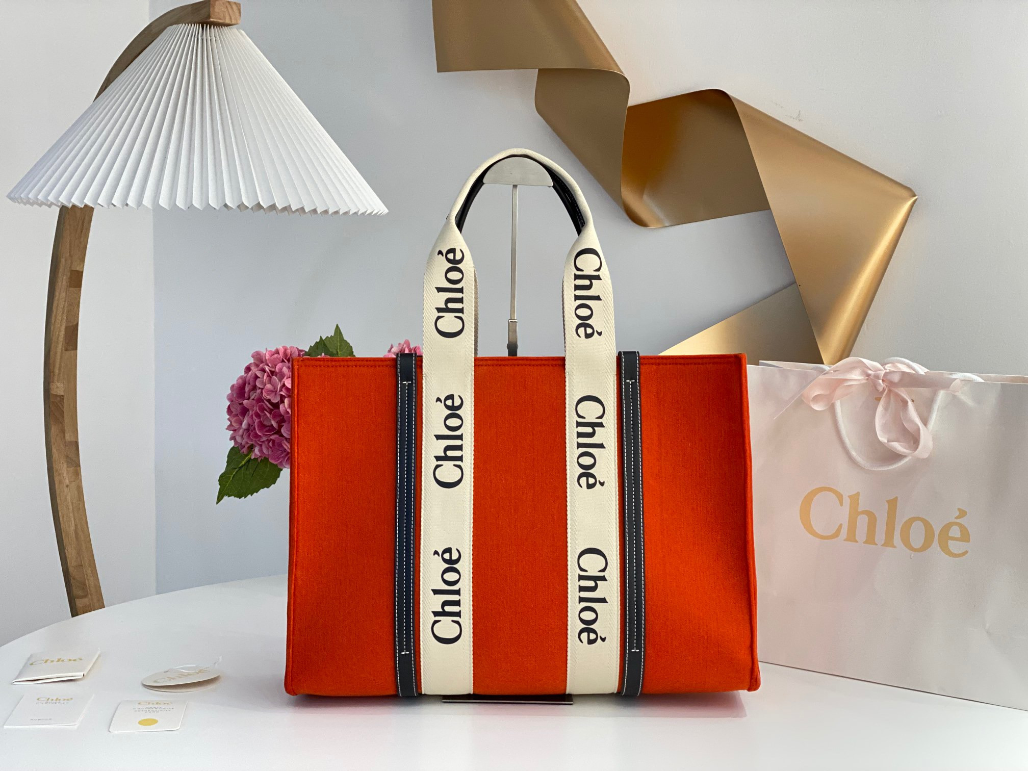 HOT SALE CHLOÉ large woody tote bag