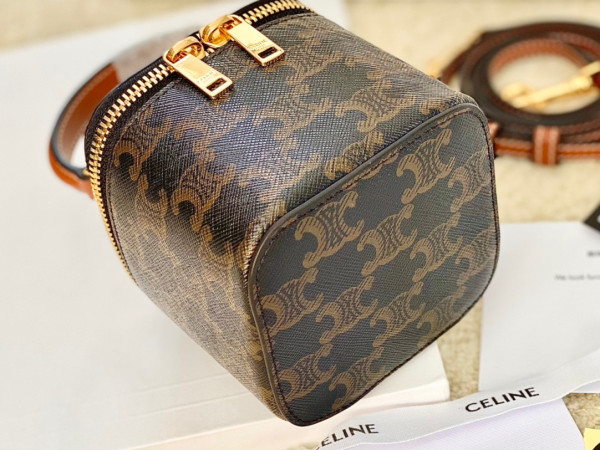 HOT SALE CELIN* MINI VANITY CASE IN TRIOMPHE