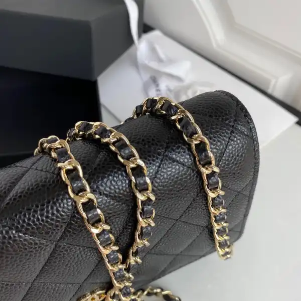 CHANEL CHAIN WALLET CAVIAR NEW EDITION