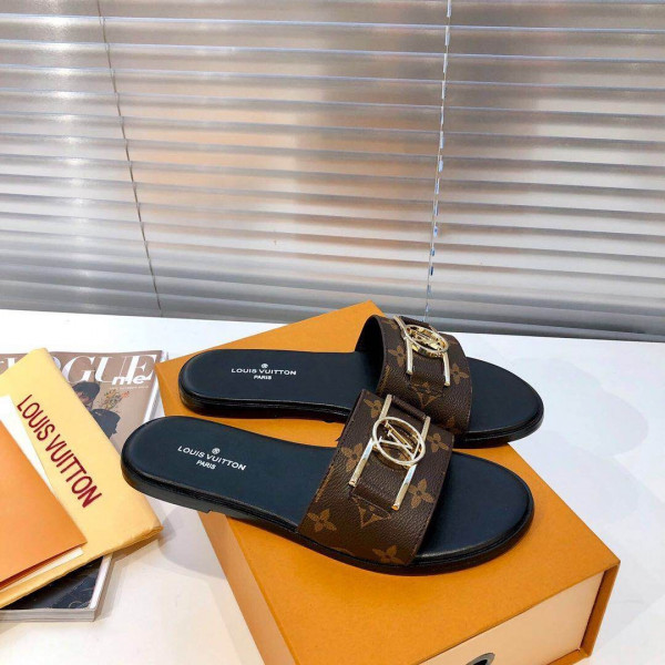 HOT SALE LOUIS VUITTON LOCK IT FLAT MULE