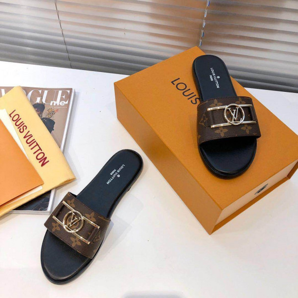 HOT SALE LOUIS VUITTON LOCK IT FLAT MULE