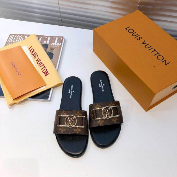 HOT SALE LOUIS VUITTON LOCK IT FLAT MULE