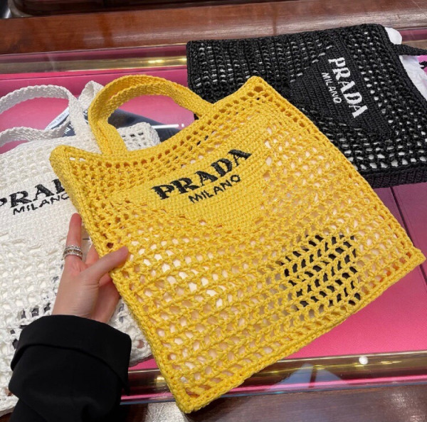 HOT SALE Prada Raffia tote bag