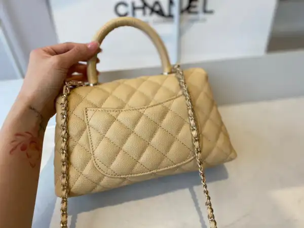 CHANEL FLAP BAG WITH TOP HANDLE