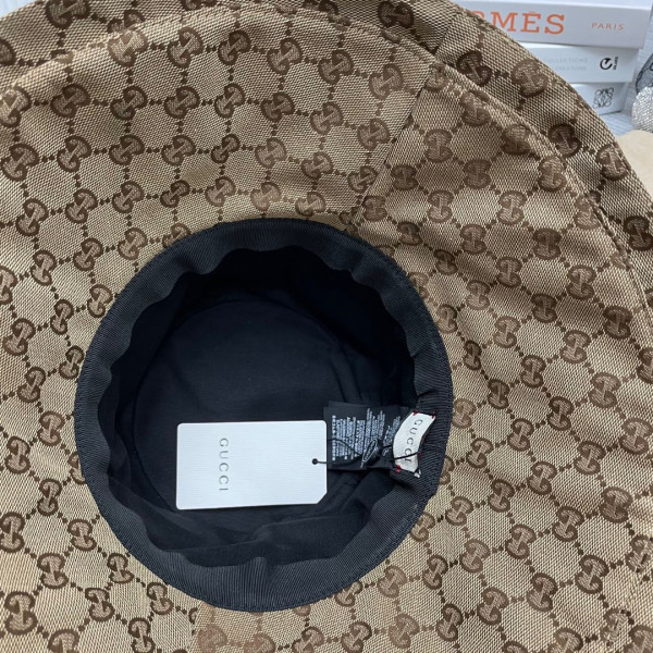 HOT SALE GUCCI GG canvas wide brim hat