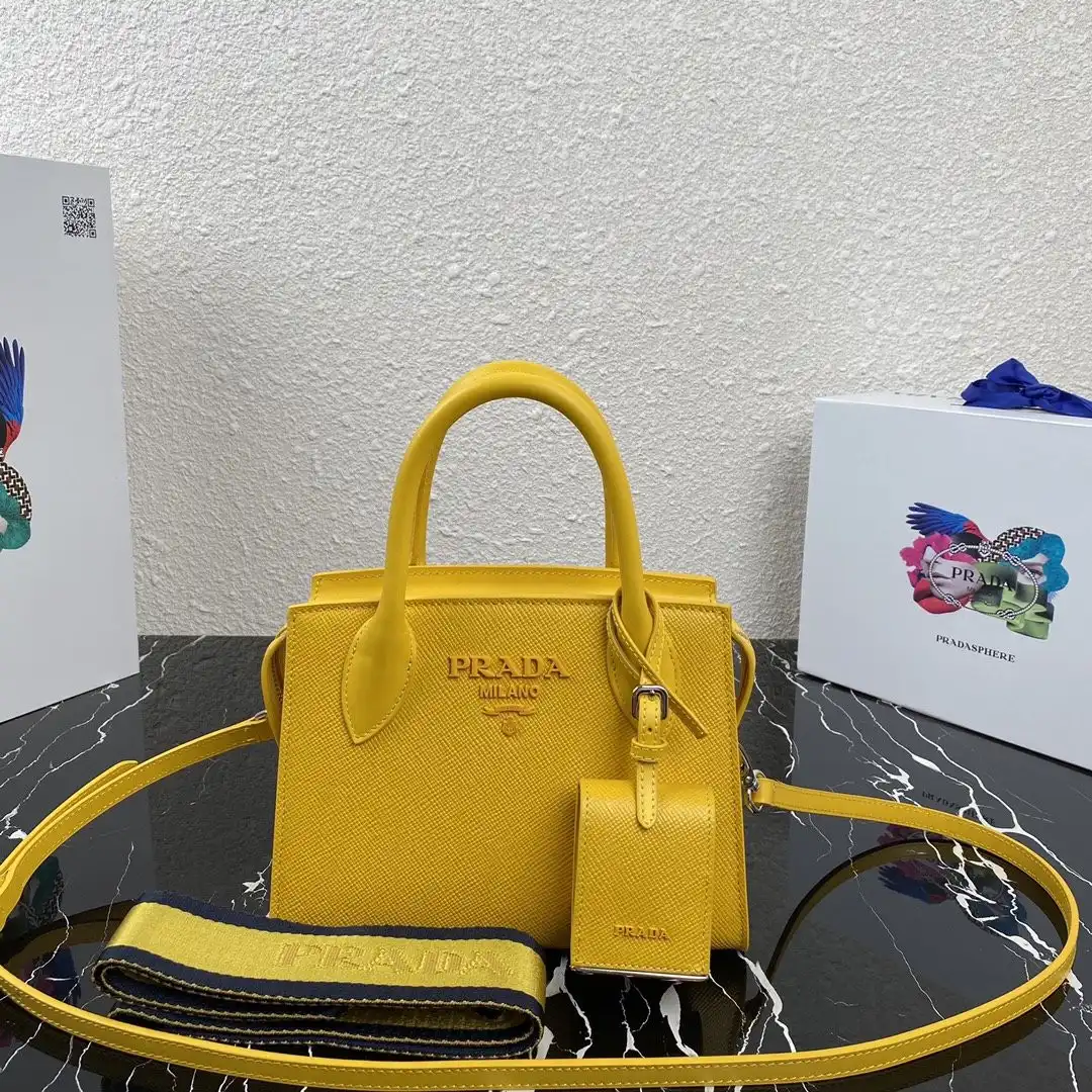 PRADA Saffiano Leather Prada Monochrome Bag