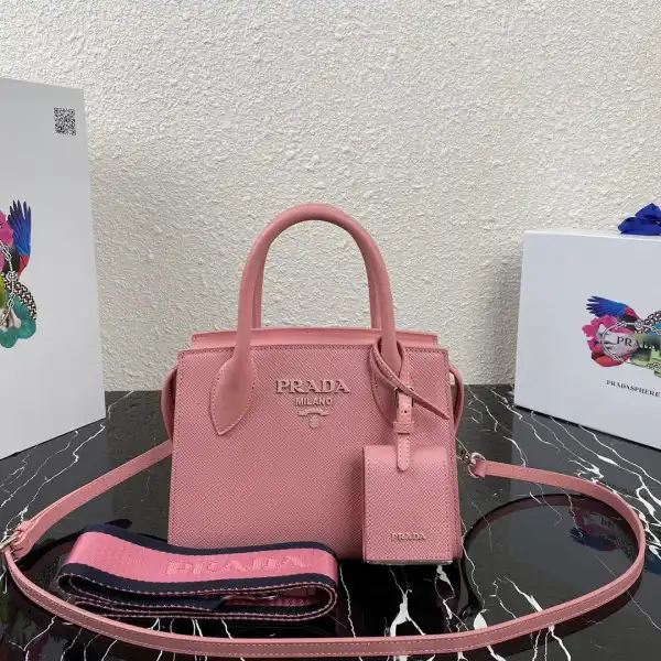 TO PRADA Saffiano Leather Prada Monochrome Bag