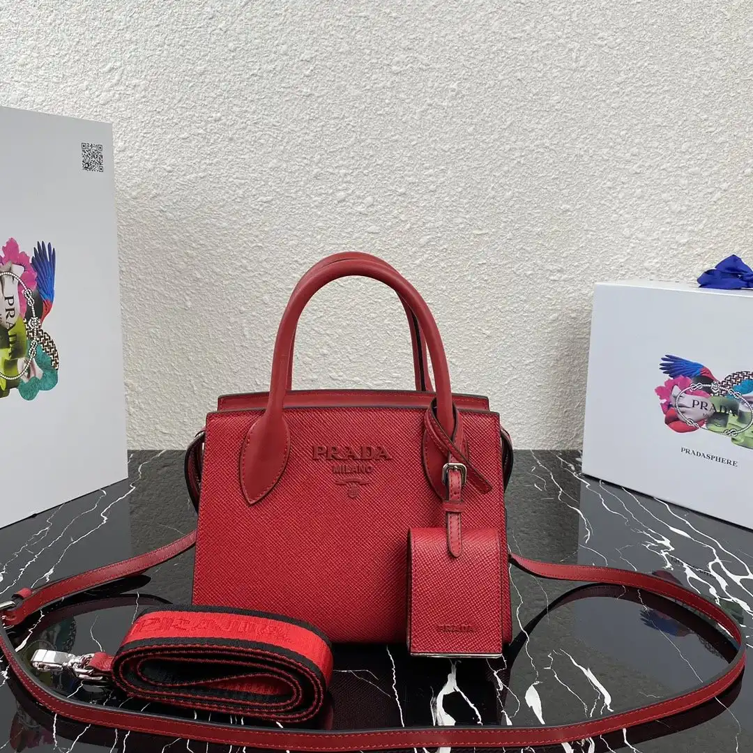 PRADA Saffiano Leather Prada Monochrome Bag