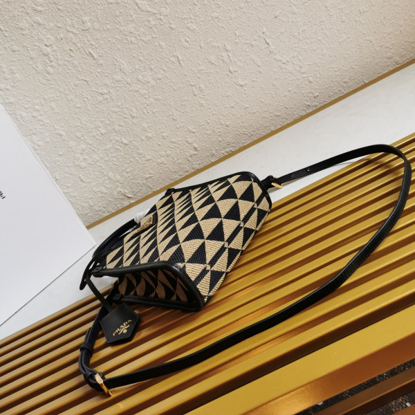 HOT SALE PRADA MICRO Symbole jacquard fabric handbag