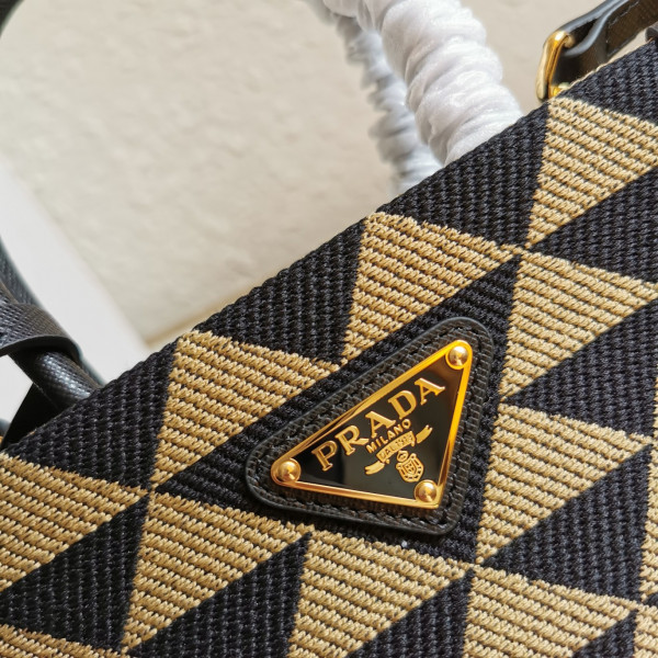 HOT SALE PRADA MICRO Symbole jacquard fabric handbag