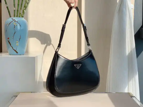 PRADA CHANELeo brushed leather shoulder bag